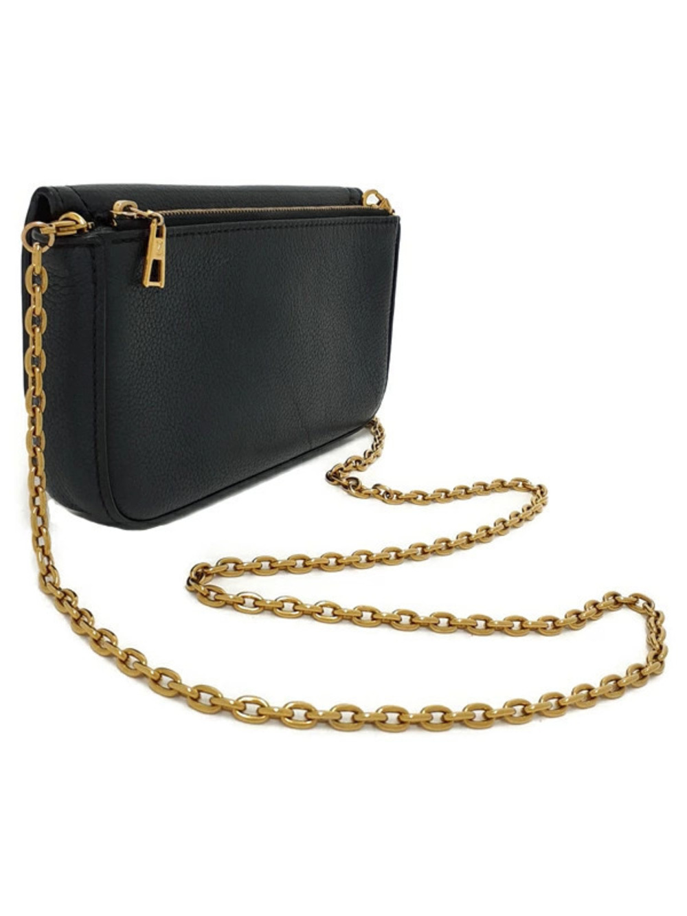Louis Vuitton Pochette Chain Shoulder Bag Lockme Black